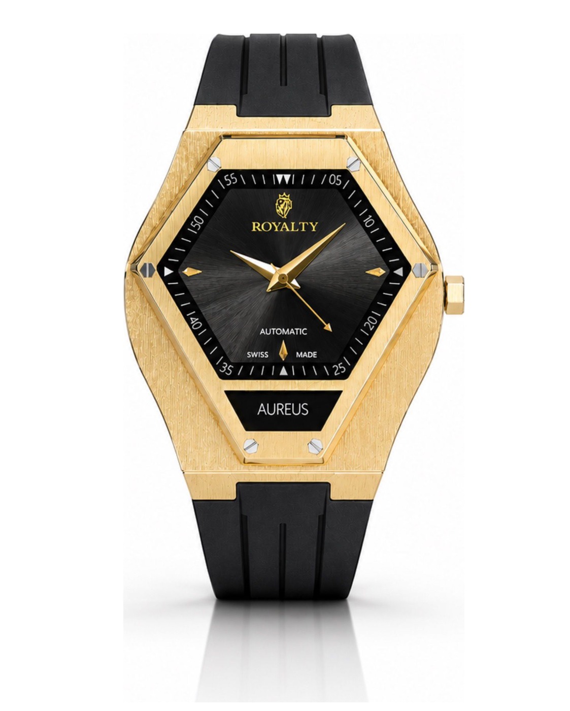 ROYALTY Aureus — Yellow Gold • Black Rubber