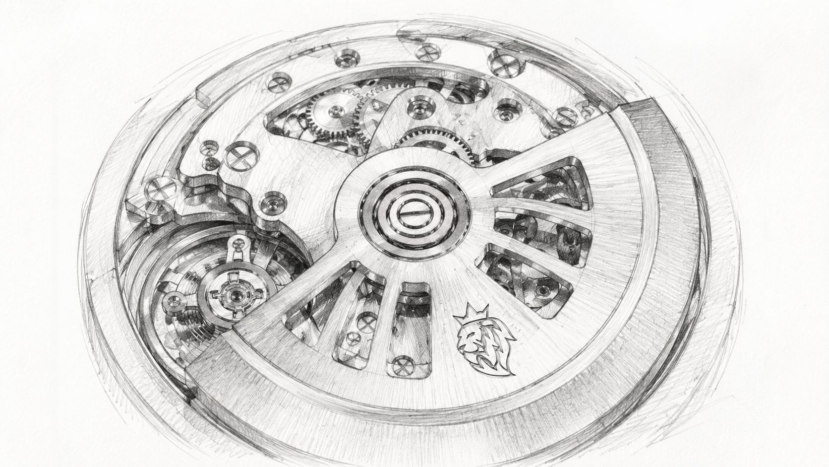ROYALTY automatic movement — hand-drawn study